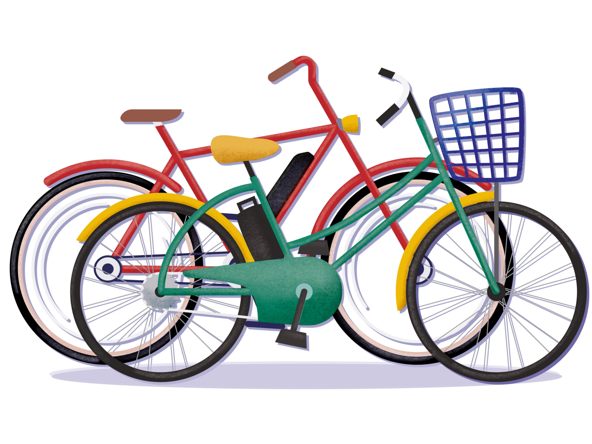 Grafik von zwei E-Bikes, symbolisch für die beiden Hauptgewinne im TERRA TECH Adventskalender 2025